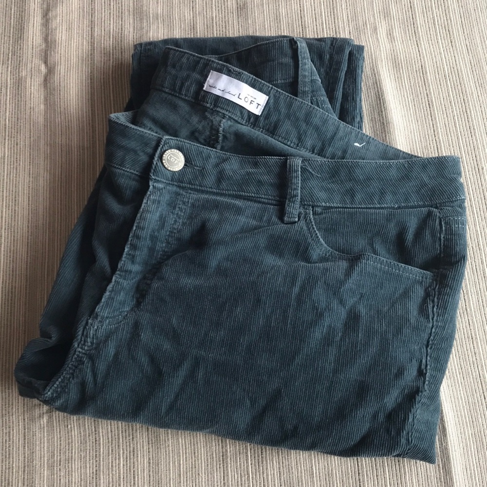 Teal LOFT corduroys.  Size 14